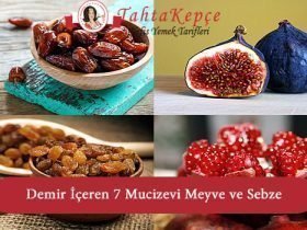 demir bulunan meyve sebze